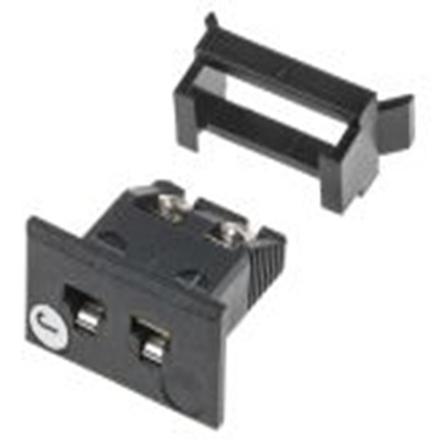 RS PRO,769-1195,微型热电偶面板 插座, 用于J 型热电偶, 尼龙夹安装, Φ4mm探头, 最高120°C, 黑色