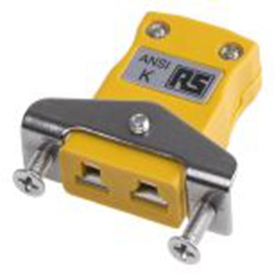 RS PRO,769-1221,微型热电偶连接器 插座, 用于K 型热电偶, 不锈钢支架安装, Φ4mm探头, 最高220°C, 黄色