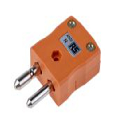 RS PRO,769-1296,标准热电偶连接器 插头, 用于N 型热电偶, Φ6mm探头, 最高220°C, 橙色