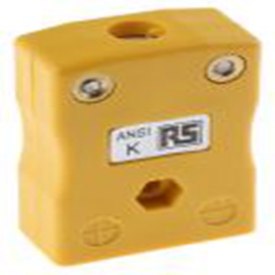RS PRO,769-1319,标准热电偶连接器 插座, 用于K 型热电偶, Φ6mm探头, 最高220°C, 黄色