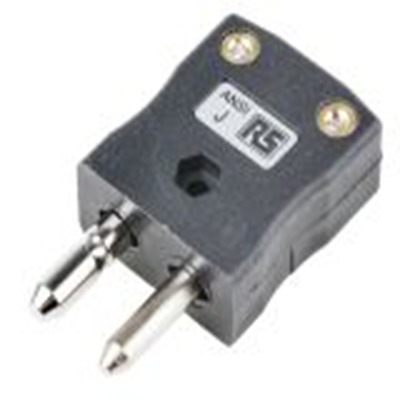 RS PRO,769-1331,标准热电偶连接器 插头, 用于J 型热电偶, Φ6mm探头, 最高220°C, 黑色
