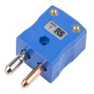 RS PRO,769-1341,标准热电偶连接器 插头, 用于T 型热电偶, Φ6mm探头, 最高220°C, 蓝色