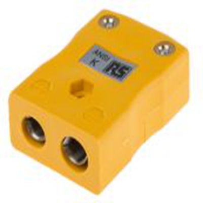 RS PRO,769-1366,标准热电偶连接器 插座, 用于K 型热电偶, Φ6mm探头, 最高220°C, 黄色