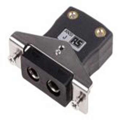 RS PRO,769-1404,标准热电偶连接器 插座, 用于J 型热电偶, 不锈钢支架安装, Φ6mm探头, 最高220°C, 黑色
