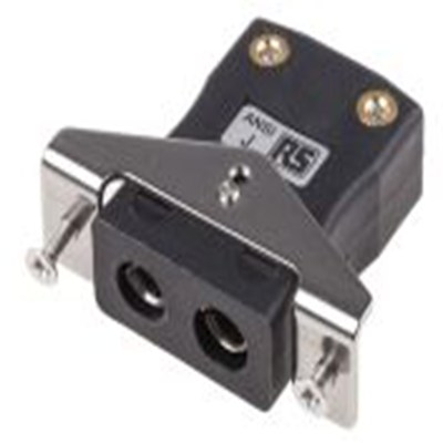 RS PRO,769-1420,标准热电偶连接器 插座, 用于J 型热电偶, 不锈钢支架安装, Φ6mm探头, 最高220°C, 黑色