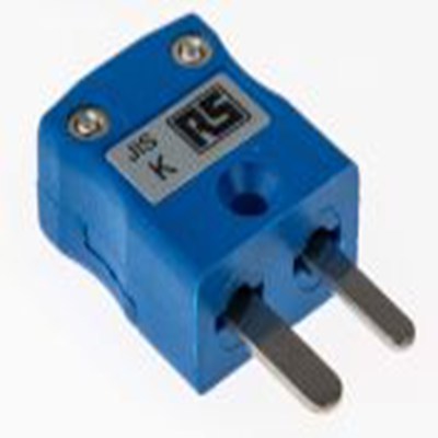 RS PRO,771-8770,微型热电偶连接器 插头, 用于K 型热电偶, Φ4mm探头, 最高220°C, 蓝色