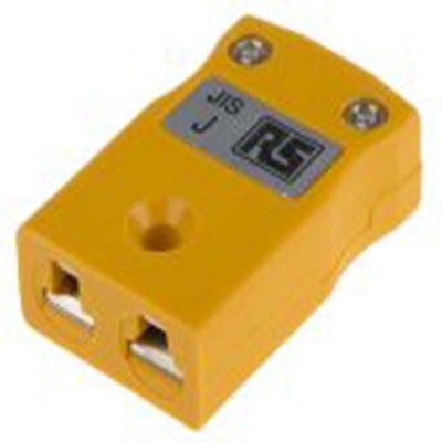 RS PRO,771-8783,微型热电偶连接器 插座, 用于J 型热电偶, Φ4mm探头, 最高220°C, 黄色