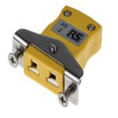 RS PRO,771-8862,微型热电偶连接器 插座, 用于J 型热电偶, 不锈钢支架安装, Φ4mm探头, 最高220°C, 黄色