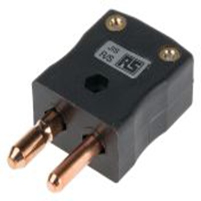 RS PRO,771-8931,标准热电偶连接器 插头, 用于R/S 型热电偶, Φ6mm探头, 最高220°C, 黑色