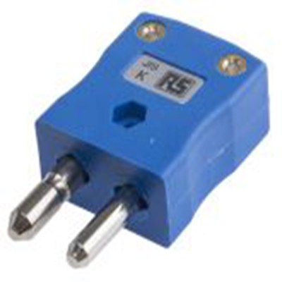 RS PRO,771-8938,标准热电偶连接器 插头, 用于K 型热电偶, Φ6mm探头, 最高220°C, 蓝色