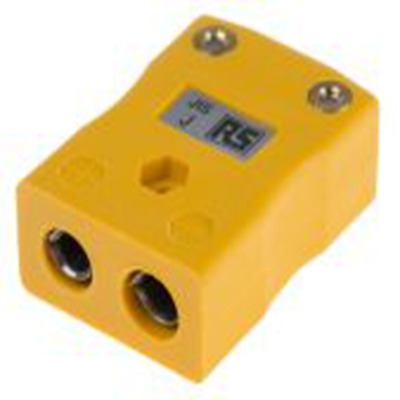 RS PRO,771-8941,标准热电偶连接器 插座, 用于J 型热电偶, Φ6mm探头, 最高220°C, 黄色