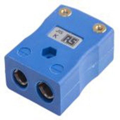 RS PRO,771-8950,标准热电偶连接器 插座, 用于K 型热电偶, Φ6mm探头, 最高220°C, 蓝色