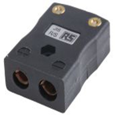 RS PRO,771-8953,标准热电偶连接器 插座, 用于R/S 型热电偶, Φ6mm探头, 最高220°C, 黑色