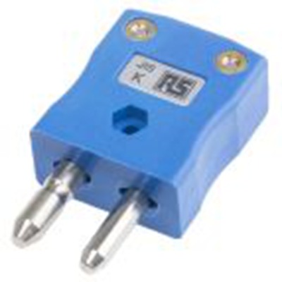 RS PRO,771-8972,标准热电偶连接器 插头, 用于K 型热电偶, Φ6mm探头, 最高220°C, 蓝色