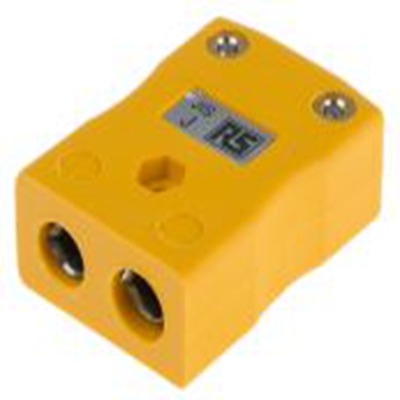 RS PRO,771-8985,标准热电偶连接器 插座, 用于J 型热电偶, Φ6mm探头, 最高220°C, 黄色