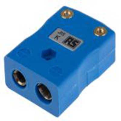 RS PRO,771-8994,标准热电偶连接器 插座, 用于K 型热电偶, Φ6mm探头, 最高220°C, 蓝色