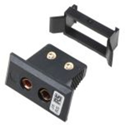 RS PRO,771-9013,标准热电偶面板 插座, 用于R/S 型热电偶, 尼龙夹安装, Φ6mm探头, 最高120°C, 黑色