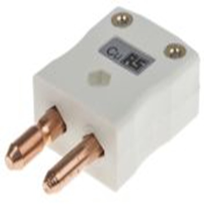 RS PRO,774-3776,标准热电偶连接器 插头, 用于CU 型热电偶, Φ6mm探头, 最高220°C, 白色