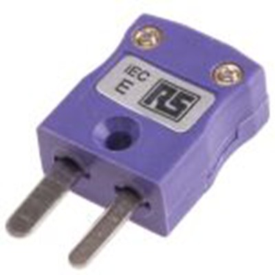 RS PRO,774-7185,微型热电偶连接器 插头, 用于E 型热电偶, Φ4mm探头, 最高220°C, 紫色