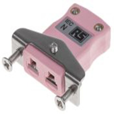 RS PRO,774-7226,微型热电偶连接器 插座, 用于N 型热电偶, 不锈钢支架安装, Φ4mm探头, 最高220°C, 粉红色