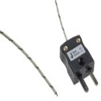 RS PRO,872-2626,J型外露结点热电偶, 探头Φ1/0.3mm x 10m, 可测+350°C, 线长10m, 微型插头接端, 玻璃纤维探头