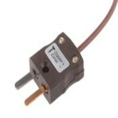 RS PRO,872-2644,T型外露结点热电偶, 探头Φ1/0.376mm x 1m, 可测+250°C, 线长1m, 微型插头接端, 聚四氟乙烯探头