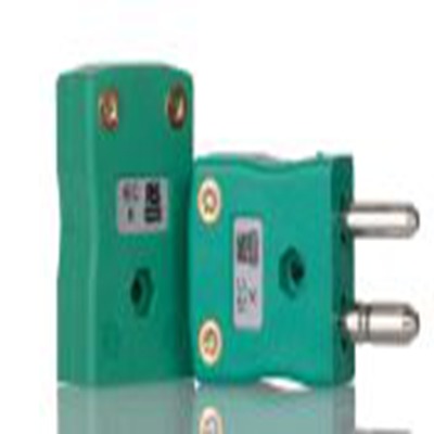 RS PRO,891-9022,标准热电偶连接器 插头和插座, 用于K 型热电偶, 直列安装, Φ6mm探头, 矩形, 最高220°C, 绿色