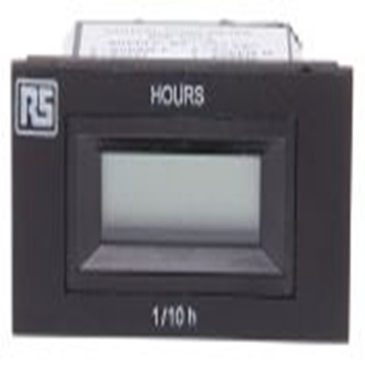 RS PRO,896-6973,小时计数器, 6位数字, 85 → 265 V 交流电源, 嵌入式，面板安装, 远程复位, 切面45.5 x 23 mm, (上计数)