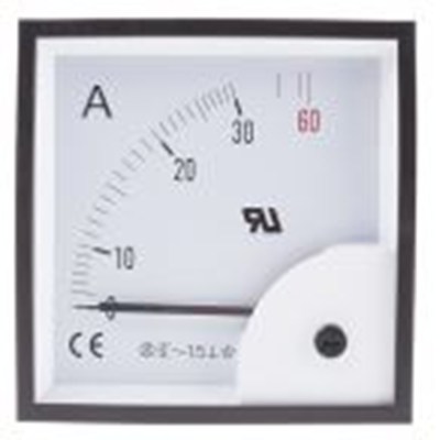RS PRO,901-0368,交流 指针电流表 30 A, ±1.5 %精度, 92 mm x 92 mm切面 动铁式
