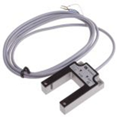 RS PRO,903-3939,对射型光电传感器, 槽型, 可检测30 mm, 2 m电缆连接, NPN NONC输出, 红外 LED光源, 面板安装