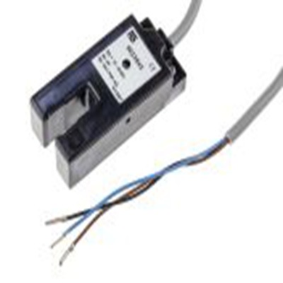 RS PRO,903-3942,对射型光电传感器, 槽型, 可检测7 mm, 2 m电缆连接, PNP NO输出, 红外 LED光源, 面板安装