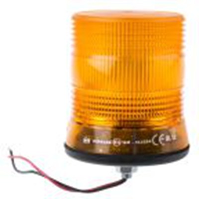 RS PRO,907-6031,闪光警示灯, 10 → 100 V 直流, 琥珀色透镜, 黑色外壳, Φ108mm底座, IP56