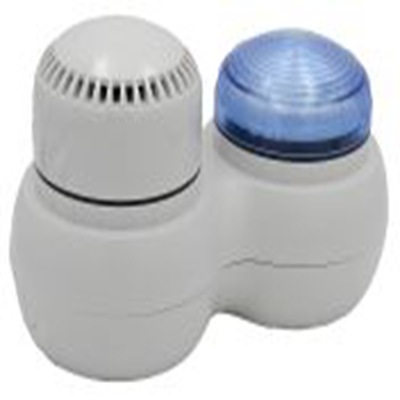RS PRO,142-187,声光报警器, 120 → 240V 交流电源, 1米外105dB, IP66, 蓝色灯罩