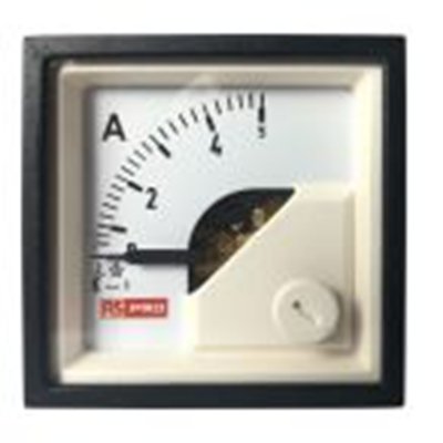 RS PRO,186-2412,交流 指针电流表 100 A, 1 %精度, 45 mm x 45 mm切面 动铁式