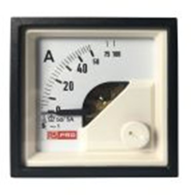 RS PRO,186-2419,交流 指针电流表 100 A, 1 %精度, 45 mm x 45 mm切面 动铁式