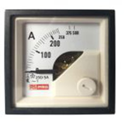 RS PRO,186-2421,交流 指针电流表 100 A, 1 %精度, 45 mm x 45 mm切面 动铁式