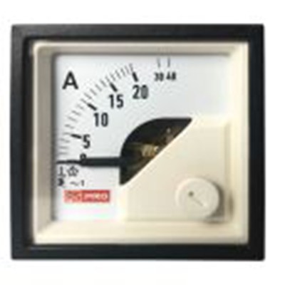 RS PRO,186-2424,交流 指针电流表 100 A, 1 %精度, 45 mm x 45 mm切面 动铁式