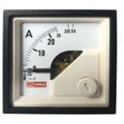 RS PRO,186-2425,交流 指针电流表 100 A, 1 %精度, 45 mm x 45 mm切面 动铁式
