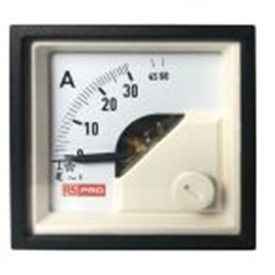 RS PRO,186-2426,交流 指针电流表 100 A, 1 %精度, 45 mm x 45 mm切面 动铁式