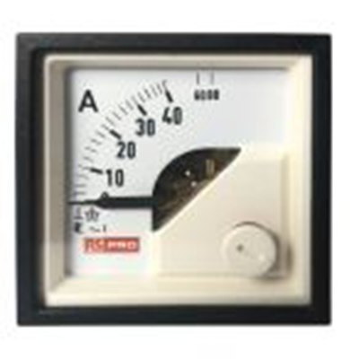 RS PRO,186-2428,交流 指针电流表 100 A, 1 %精度, 45 mm x 45 mm切面 动铁式