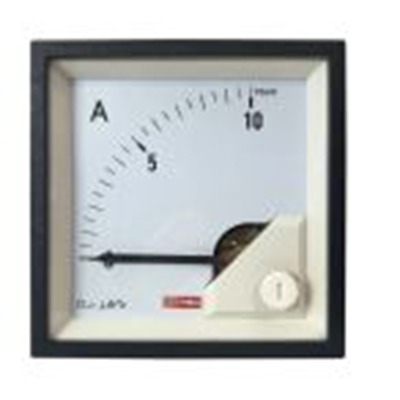 RS PRO,186-2490,直流 指针电流表 100 A, 1 %精度, 68 mm x 68 mm切面 动圈