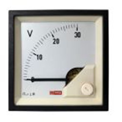 RS PRO,186-2496,直流 电压表 100 A, 1 %精度, 68 mm x 68 mm切面 动圈