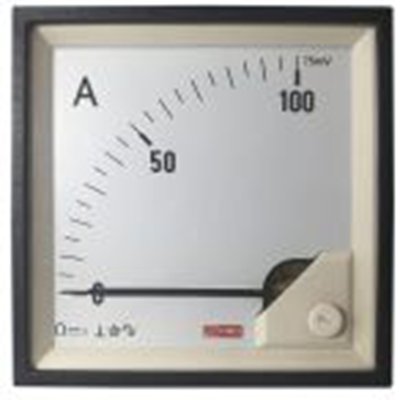 RS PRO,186-2505,直流 指针电流表, 1 %精度, 96 mm x 96 mm切面 动圈