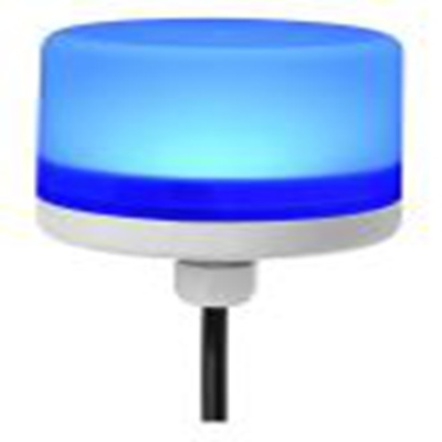 RS PRO,199-9731,常亮LED警示灯, 24 V 直流, 蓝色透镜, 白色外壳, Φ70mm底座, 73mm, IP66