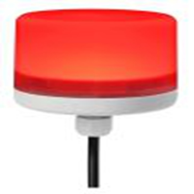 RS PRO,199-9733,常亮LED警示灯, 24 V 直流, 红色透镜, 白色外壳, Φ70mm底座, 73mm, IP66