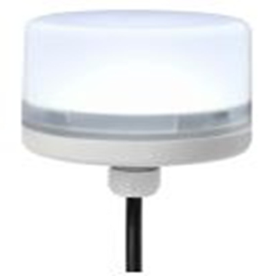 RS PRO,199-9735,常亮LED警示灯, 24 V 直流, 白色透镜, 白色外壳, Φ70mm底座, 73mm, IP66