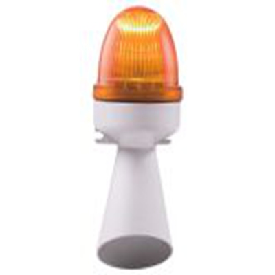 RS PRO,199-9745,声光报警器, 12 V 直流，24 V 直流电源, 最大96dB, 琥珀色灯罩