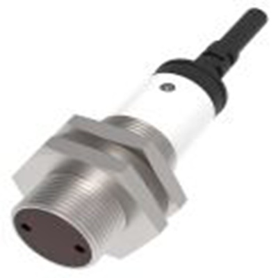 RS PRO,204-3995,对射型光电传感器, 圆柱形, 可检测10 m, 2 m电缆连接, NPN NO+NC输出, 红外 LED光源, 螺钉螺母