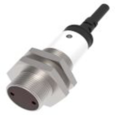 RS PRO,204-3996,对射型光电传感器, 圆柱形, 可检测10 m, 2 m电缆连接, PNP NO+NC输出, 红外 LED光源, 螺钉螺母