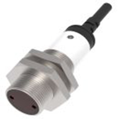 RS PRO,204-3999,对射型光电传感器, 圆柱形, 可检测20 m, 2 m电缆连接, PNP NO+NC输出, 红外 LED光源, 螺钉螺母